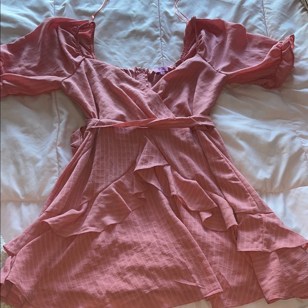 Francesca's Collections Pink Mini Dress
